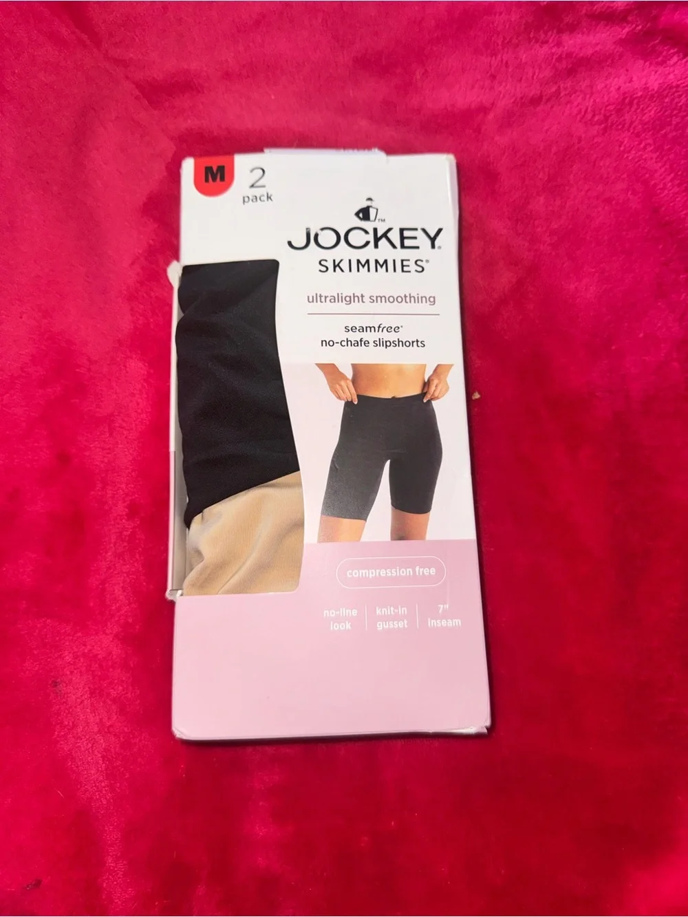 Jockey Skimmies Ultralight Smoothing Seamfree Shorts - Black & Nude (2 Pack)